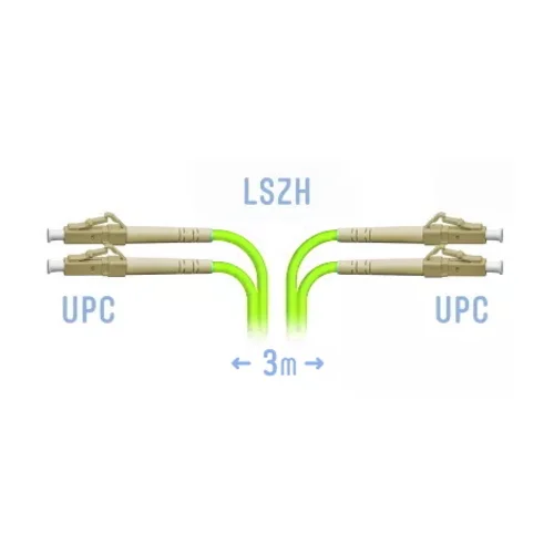 Патчкорд оптический LC/UPC-LC/UPC MM (OM5) Duplex 3 метра, 2мм